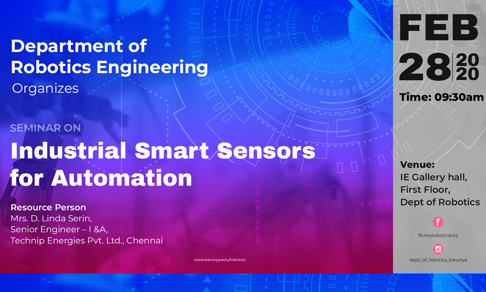 
Seminar on Industrial Smart Sensors and Instrumentation
